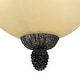preview thumbnail 8 of 6, Sierra 15.5-in W Bronze Rustic Pinecone Flush Mount Ceiling Light Fixture - 15.5-in W x 9-in H x 15.5-in D