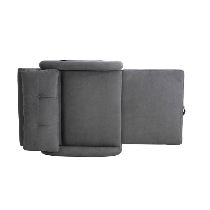 Roomfitters 3-in-1 Convertible Sleeper Sofa Bed, Pull-Out Loveseat Chair with Storage Pocket and Pillow