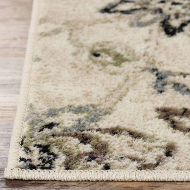 Superior Jacobean Floral Modern Farmhouse Indoor Area Rug or Runner