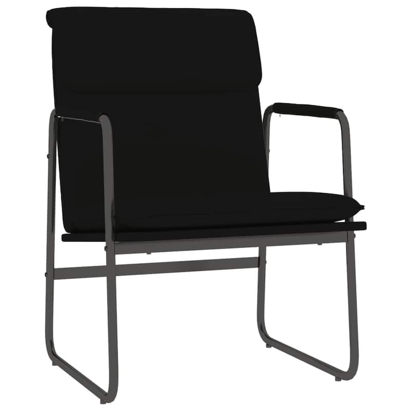vidaXL Lounge Chair Black 21.7"x25.2"x31.5" Faux Leather - 21.7" x 25.2" x 31.5"