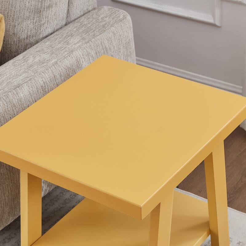 The Gray Barn Cedar Ridge Contemporary Replicated Wood Shelf End Table