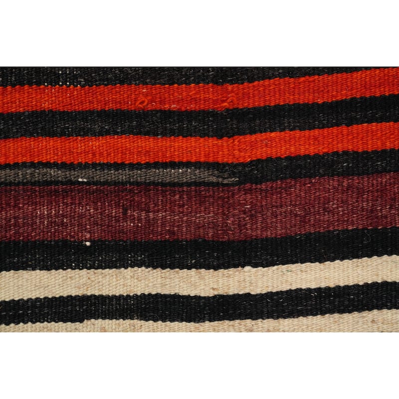 Hand Woven Oriental 100% Wool Carpet Southwestern Geometric Multi-Colored Kilim Area Rug - 10' 1'' X 5' 0''