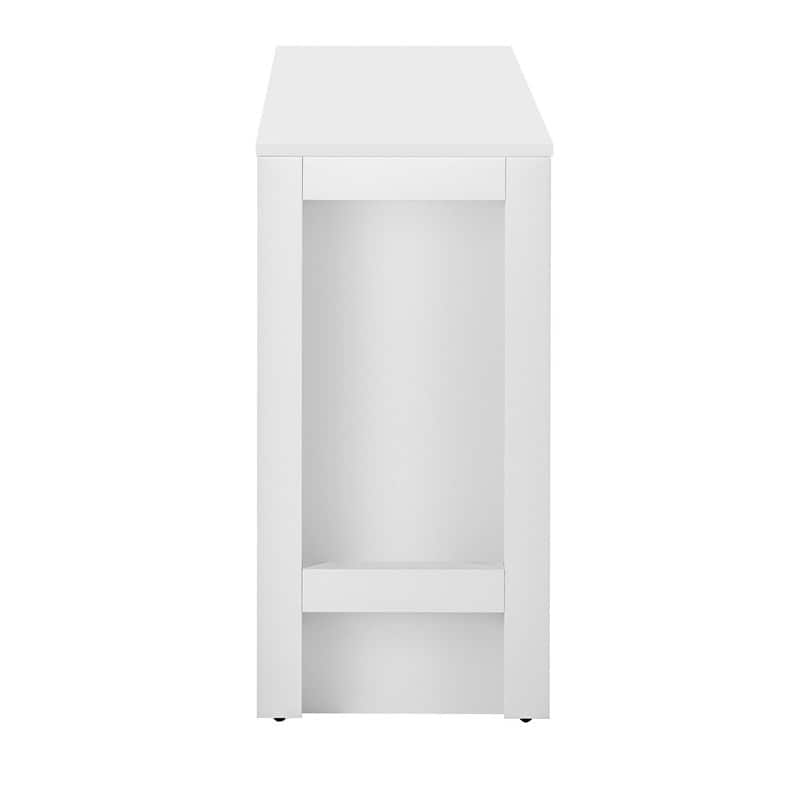 Multifunctional 89.7" Wooden Sideboard with Extendable Table and Storage for Living Room Organization