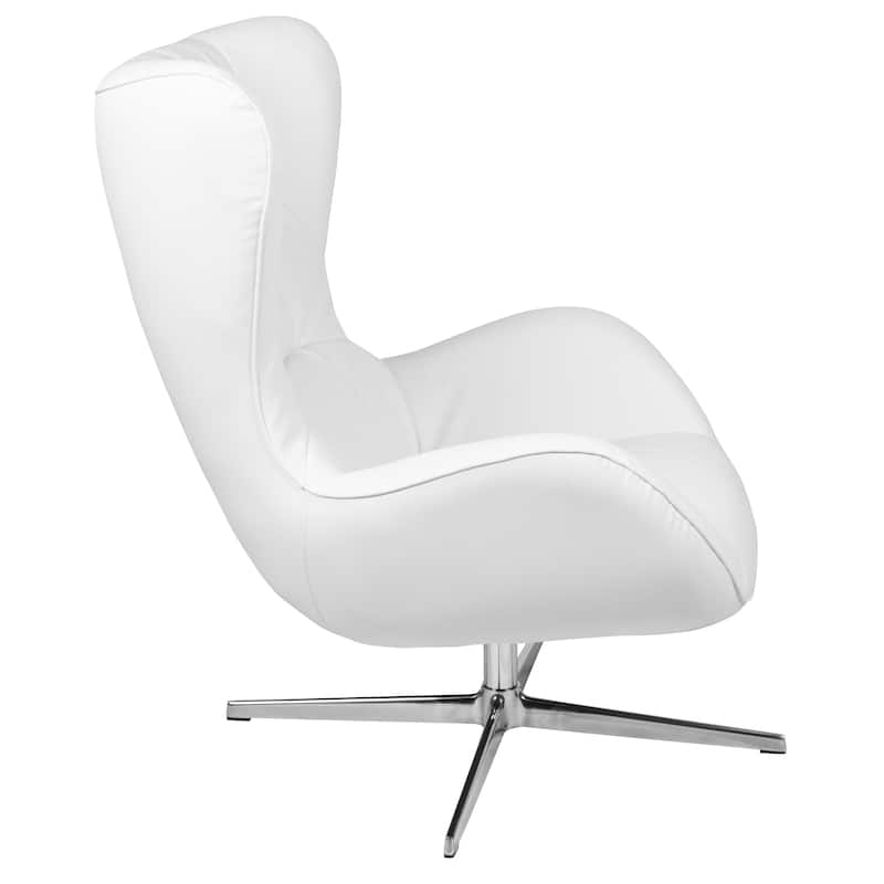 Home and Office Retro Swivel Wing Accent Chair - 35"D x 32.5"W x 40.5"H