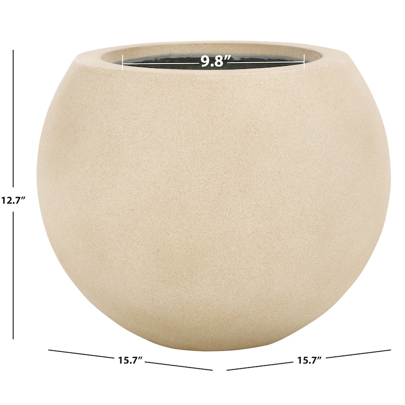 SAFAVIEH Outdoor Gerand Black Planter.