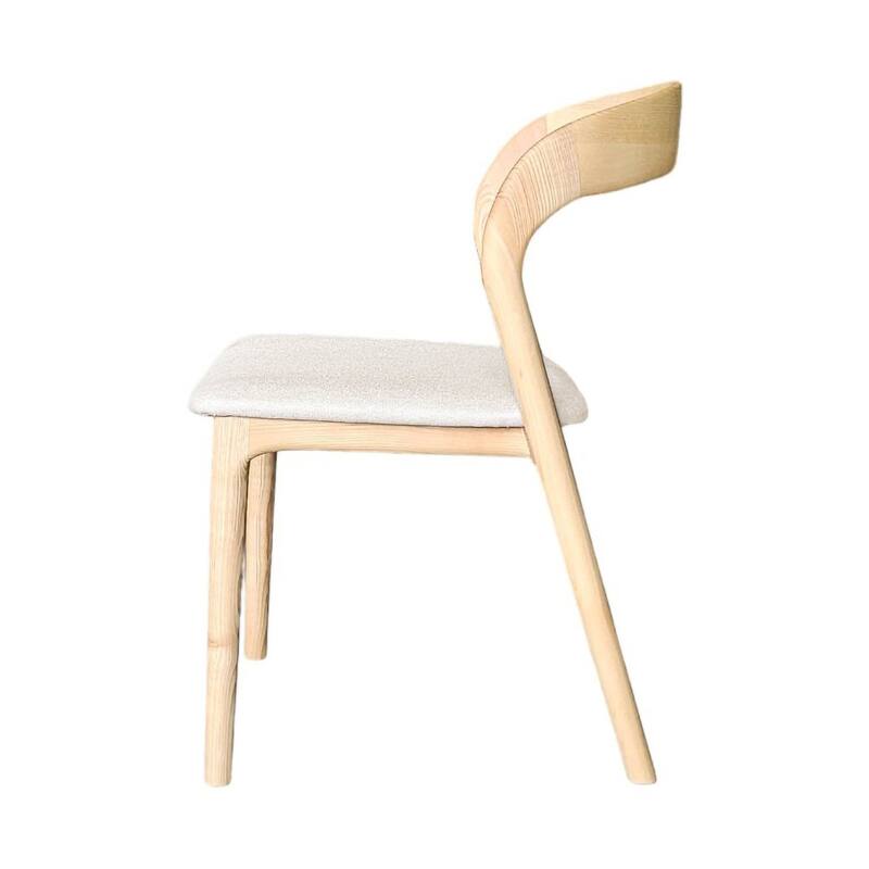 Java Ash Wood Upholstered Dining Chair (Set of 2)