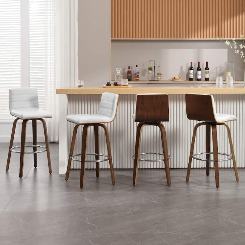 26"/29" Faux Leather Swivel Bar/Counter Stools, Set of 2/3