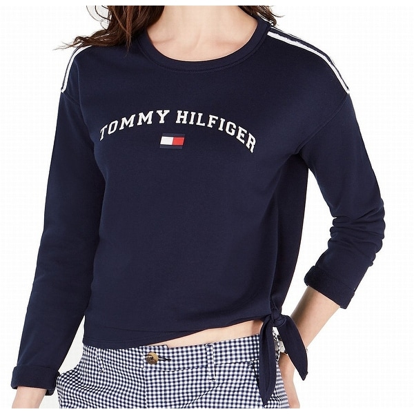 tommy hilfiger navy sweatshirt womens