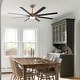 preview thumbnail 6 of 9, 65-Inch Modern Reversible Dimmable Large Ceiling Fan with Light and Remote