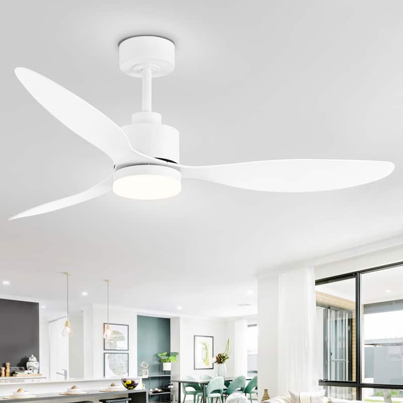 52-inch Ceiling Fans with LED Light Remote and Downrod(3-Blade)