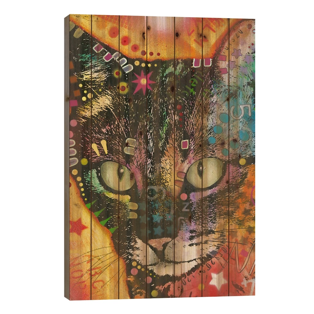 Intent Print On Wood by Dean Russo - Multi-Color