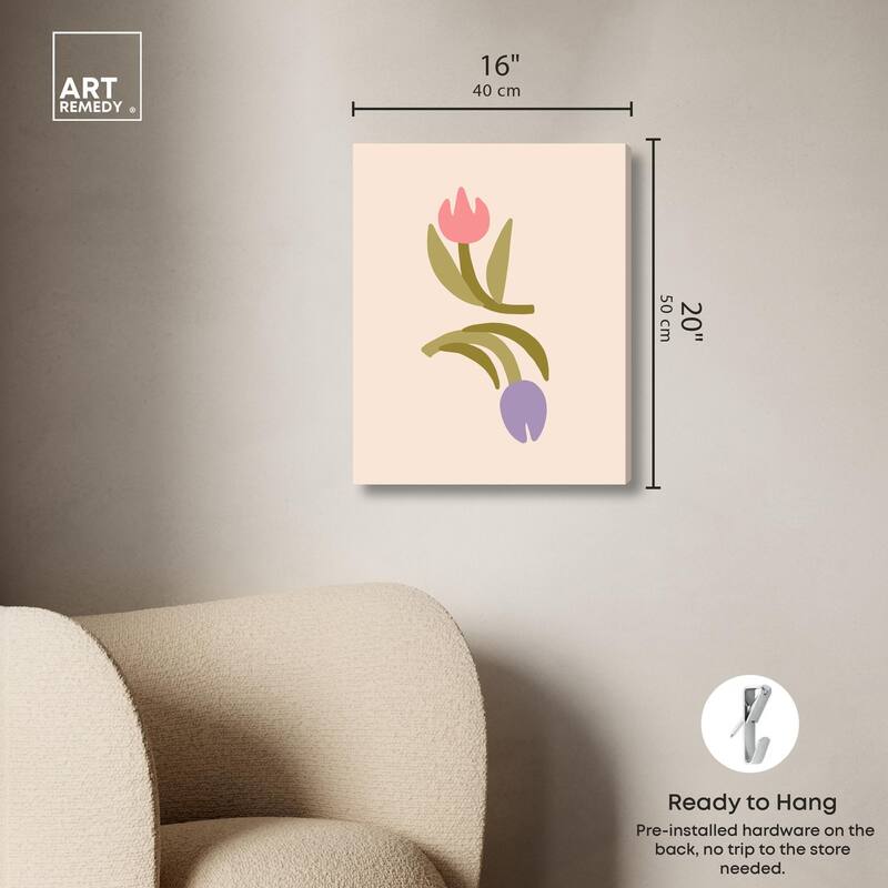 Tulips for my Twenties Canvas by Art Remedy, Gallery Wrapped