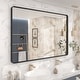 preview thumbnail 23 of 192, KIOTEE Modern Metal Frame Wall Mounted Bathroom Vanity Mirror with 5-year warranty 48x32 - Black