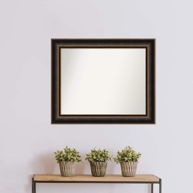 Villa Oil Rubbed Bronze Non-Beveled Wood Framed Wall Mirror - Villa Oil Rubbed Bronze