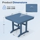 preview thumbnail 12 of 24, HDPE 35.8''L Square Dining Table with 1.7''D Bulit-in Umbrella Hole