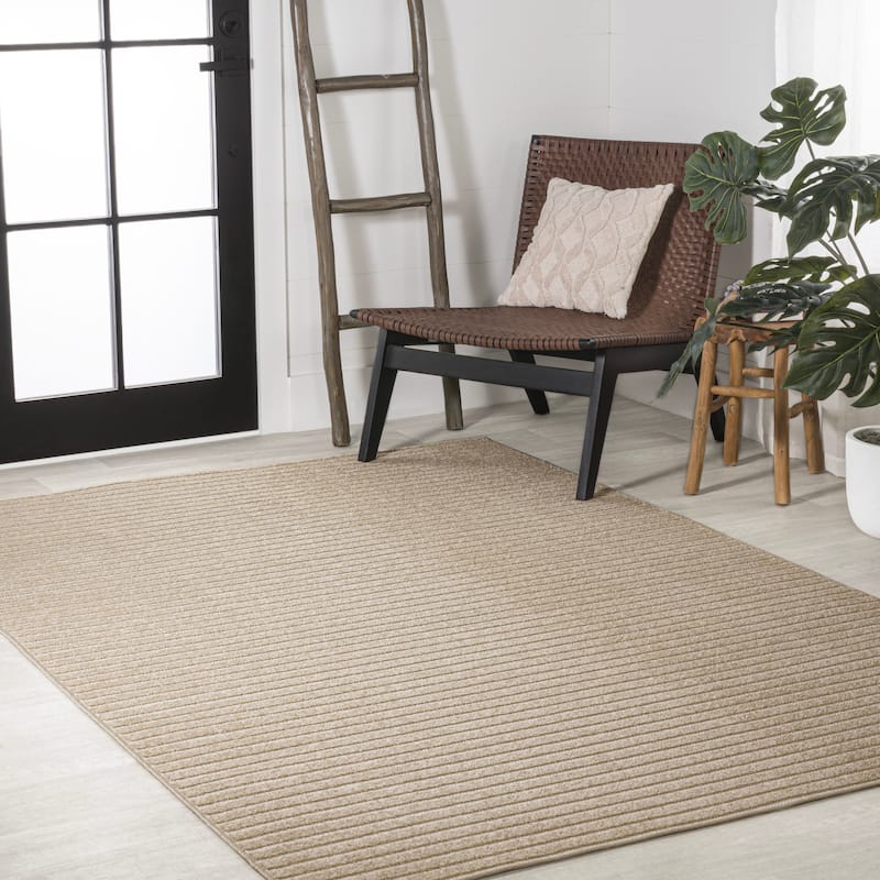 JONATHAN Y Maribo Minimalist Scandi Striped Navy/ivory Area Rug