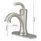 preview thumbnail 9 of 29, Single Handle Bathroom Sink Faucet with Drain Kit 1 Hole Brass Modern Bathroom Basin Vanity Faucets with Deck plate