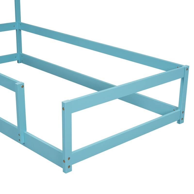 Twin Size Wood bed with Fences