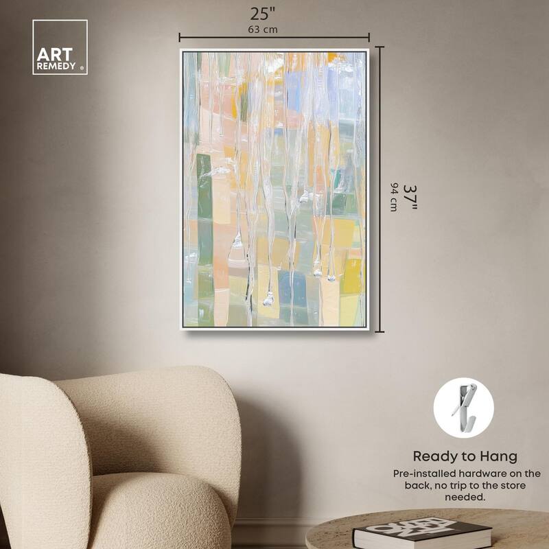 Vertical Drips Canvas by Art Remedy