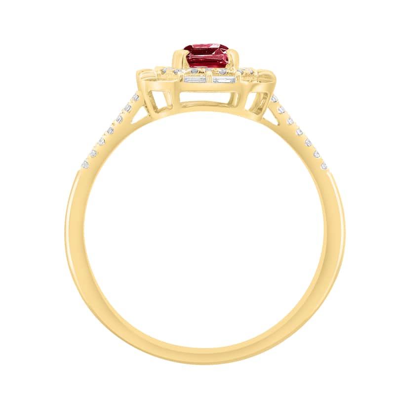 EFFY 14K Gold Diamond,Garnet Ring