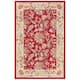 SAFAVIEH Handmade Chelsea Ashlyn French Country Floral Wool Rug - 5'3" x 8'3" - Red