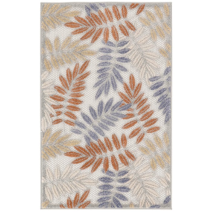 Nourison Alice Indoor/Outdoor Floral Area Rug - 2'8" x 4' - Blue/Mocha