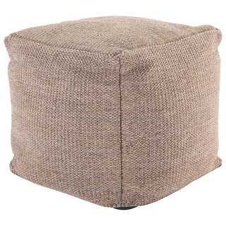Jonasson Solid Tan Indoor/ Outdoor Pouf/ Floor Pillow