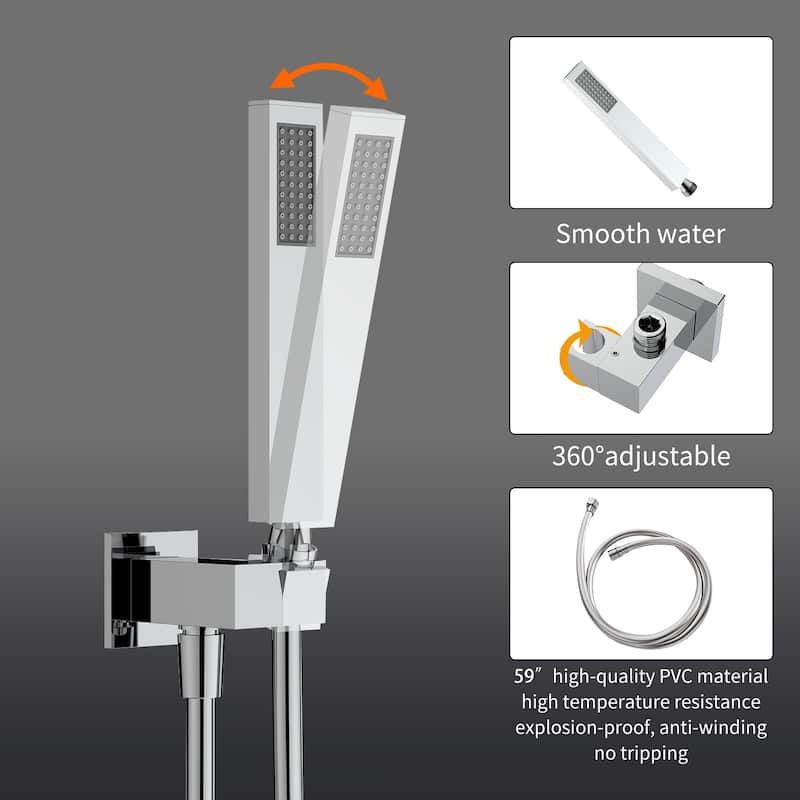 GIVINGTREE Deluxe 22" Wall Mounted Waterfall Rain Shower System (valve Included)