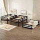 preview thumbnail 3 of 25, Triple Bunk Bed with Detachable Twin Over Twin Over Twin, Rubber Wood Frame, Two Ladders, Guardrails for Kids Room, Black