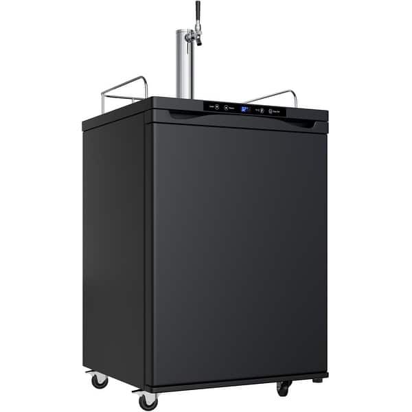 slide 2 of 12, EdgeStar 24 Inch Wide Kegerator with Digital Display for Full Size Black