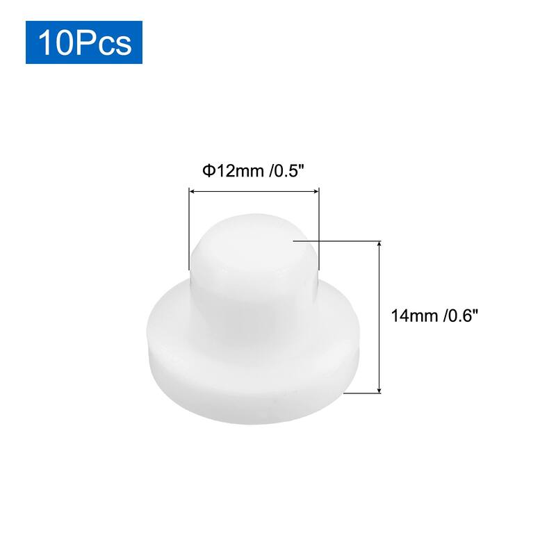 10PCS Silicone Plugs, Salt Shakers Solid Sealing Stopper, White - 12mm