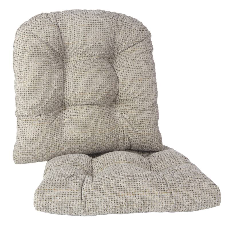 Klear Vu Gripper Tyson Dining Chair Cushion Set - Set of 2 - Greystone