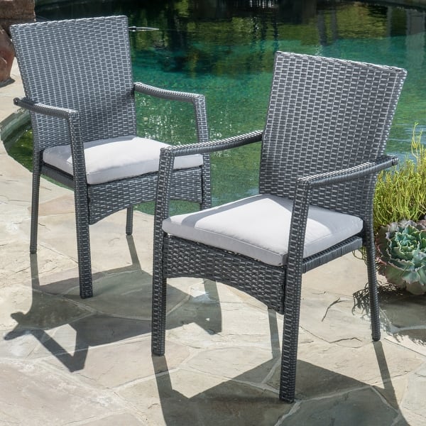 slide 2 of 14, Corsica Outdoor Dining Chairs (Set of 2) by Christopher Knight Home