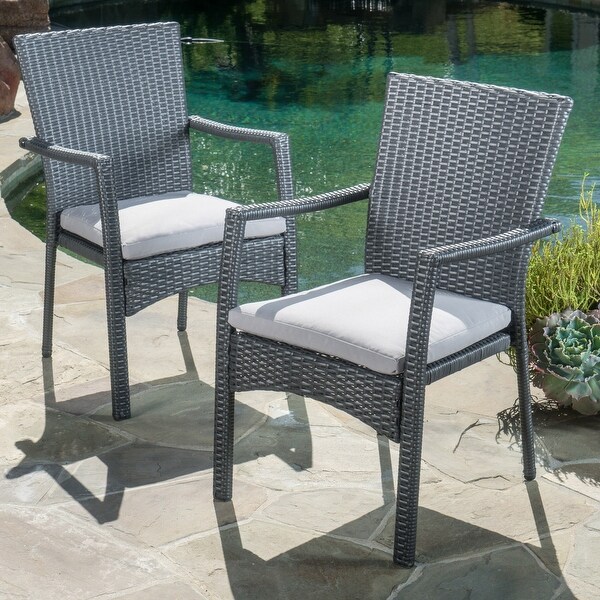 Corsica Outdoor Dining Chairs Set of 2 by Christopher Knight