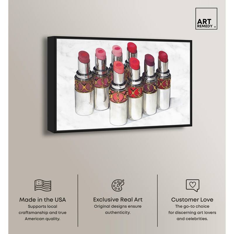 Doll Memories - Lipsticks 22 Canvas by Art Remedy