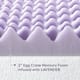 2 Inch Egg Crate Memory Foam Mattress Topper with Soothing Lavender Infusion - Crown Comfort