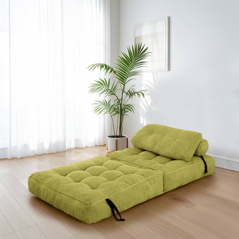 8"Corduroy Folding Couch Sofa Bed,Single