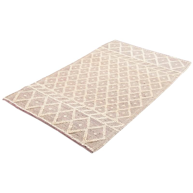 ECARPETGALLERY Braid weave Sienna Cream Wool Rug - 4'11 x 8'2