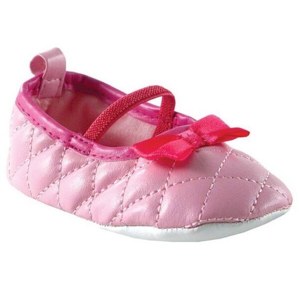 slide 1 of 1, Luvable Friends Baby Girl Crib Shoes, Pink Mary 12-18 Months - Pink Mary