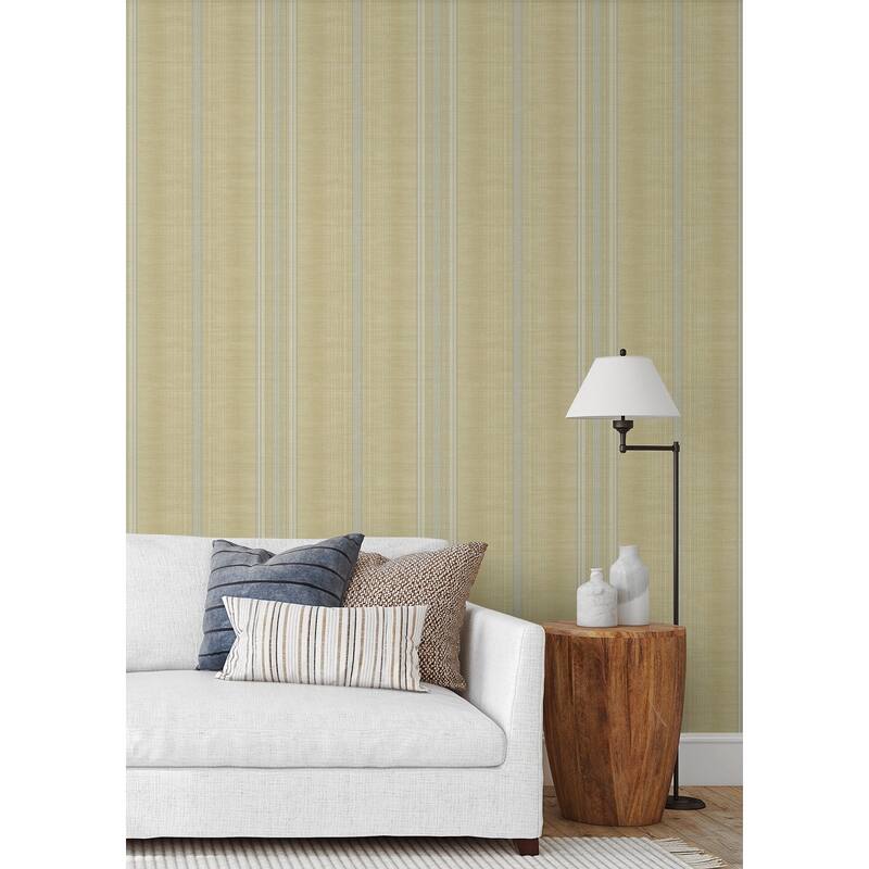 Seabrook Designs Moena Stripe Unpasted Wallpaper