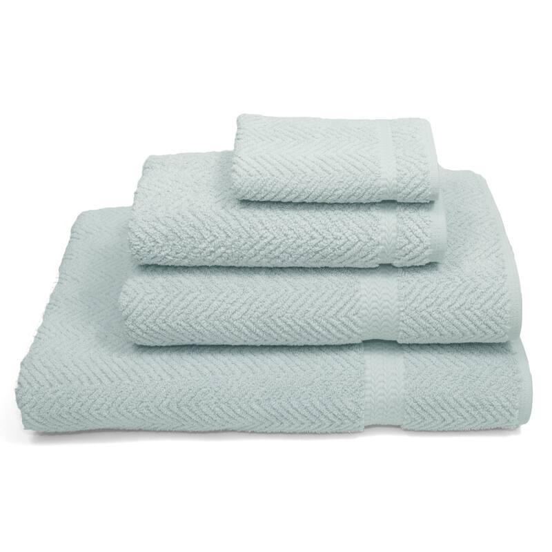 Authentic Hotel and Spa Herringbone Weave Turkish Cotton 4-piece Towel Set with Bath Sheet