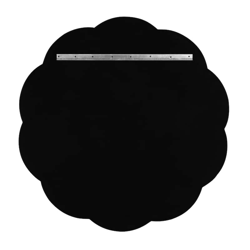 Varaluz Scallop Wall Mirror - Gray Shagreen/Weathered Brass