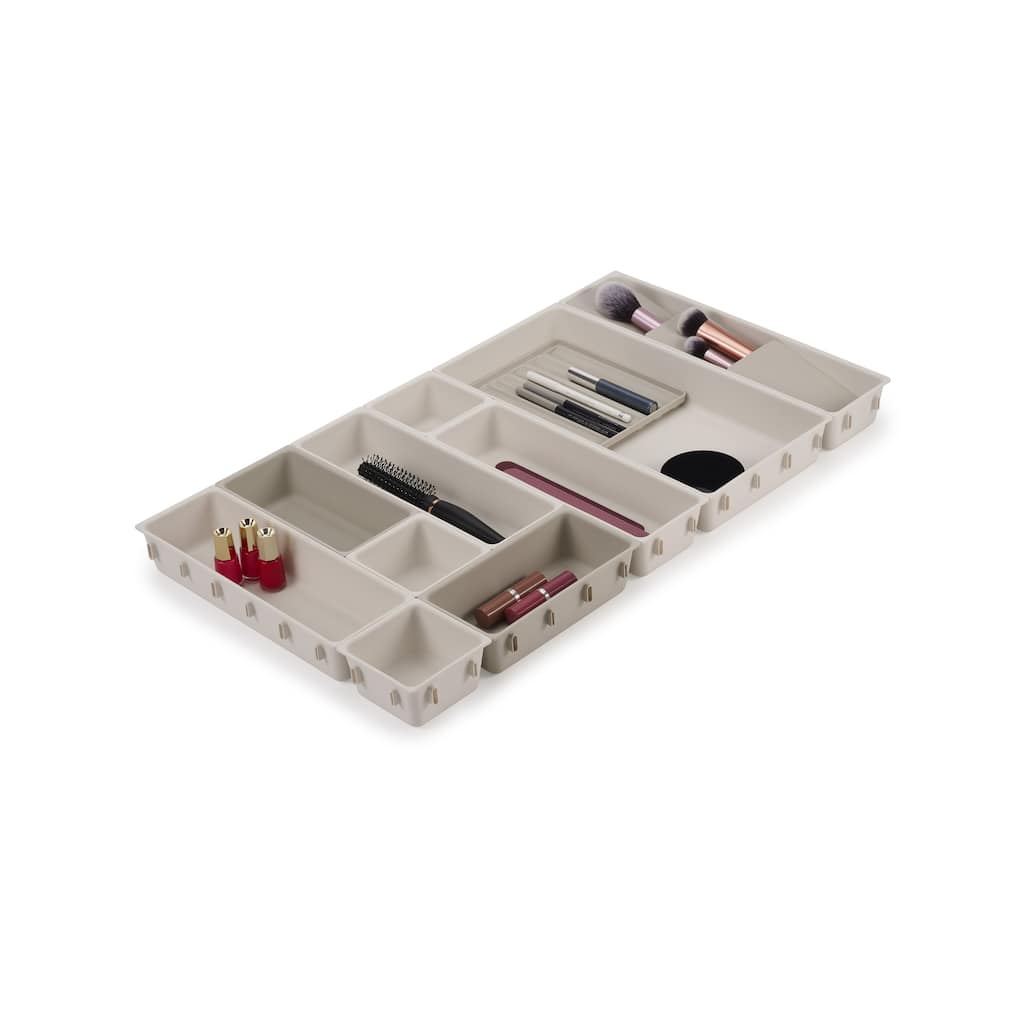 Joseph Joseph Viva 12-piece Makeup Drawer Organizer Set - Shell
