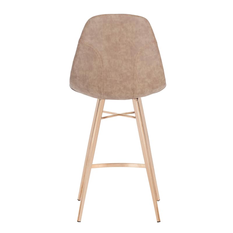 SAFAVIEH Bluette -25 Inch Brown/ Copper Counter Stool - 17" x 19" x 39" - 17Wx19Dx38H