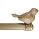 preview thumbnail 50 of 56, Cute Bird Finial Adjustable Decorative Designer Curtain Rod 28"-48" - Wood Grain
