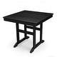 preview thumbnail 6 of 24, HDPE 35.8''L Square Dining Table with 1.7''D Bulit-in Umbrella Hole Black