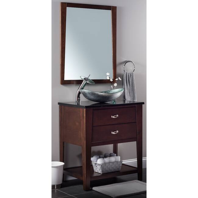 Miseno Painted Foil 21-1/2" Oval Glass Vessel Bathroom Sink