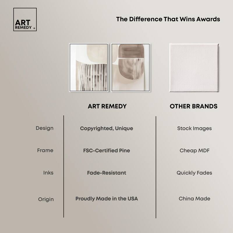 Elements of Quiet Canvas Set of 2 by Art Remedy