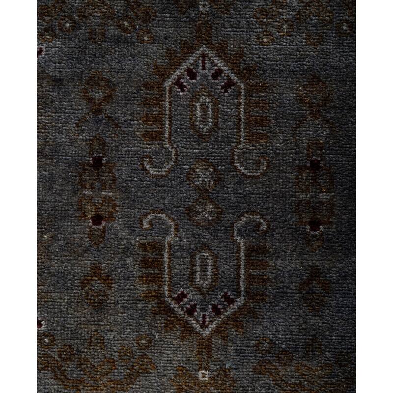 Overdyed One-of-a-Kind Hand-Knotted Area Rug - Gray - 8' 1" x 8' 1"