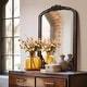preview thumbnail 36 of 66, Arched Full-Length Solid Wood Carving Floor Mirror